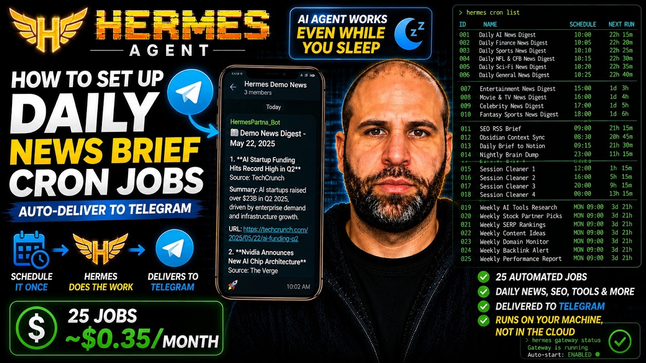 How to Automate a News Digest with Hermes & AI Cron Jobs (No-Code and Full Walkthrough)