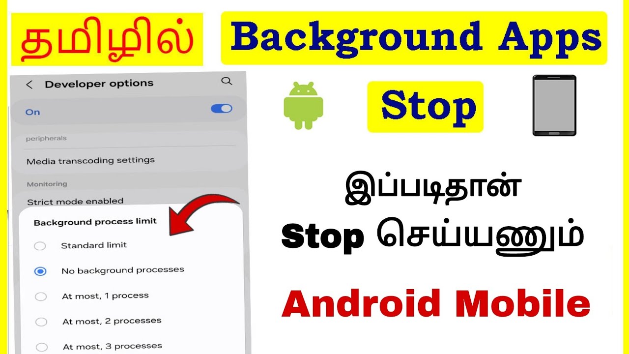 How to Stop Background Apps Running in Android Mobile Tamil | VividTech