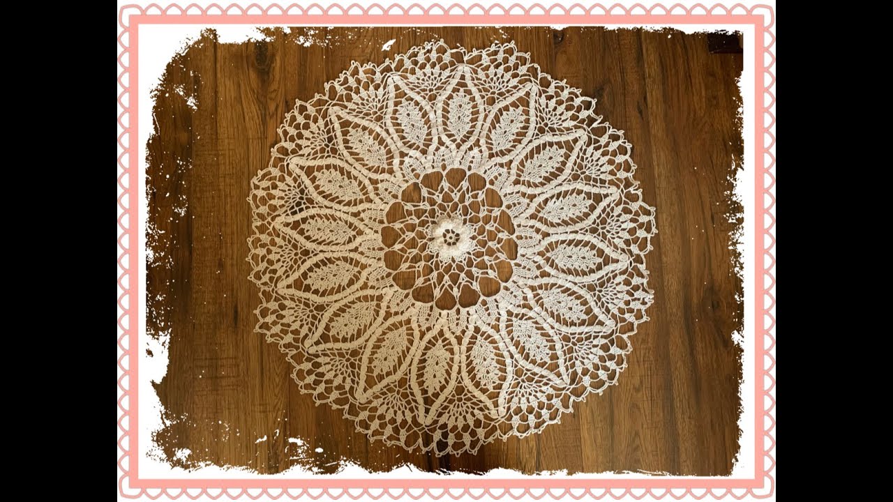 How to crochet round doily with 3D flower Part 2 of 2  Members only