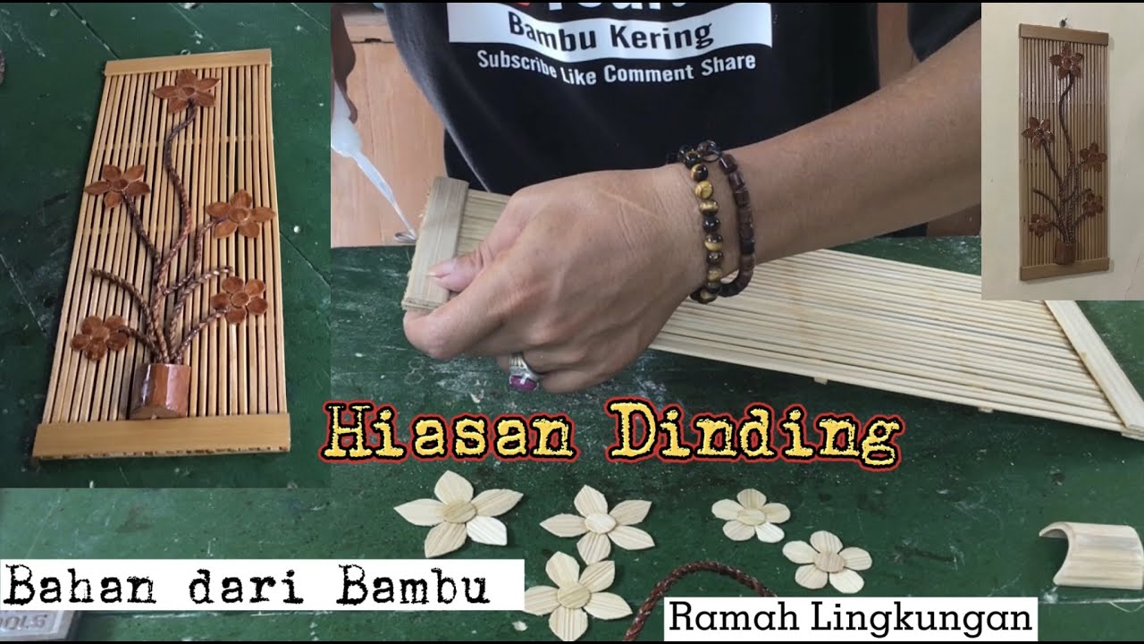 Membuat Hiasan Dinding Teras Minimalis dari Bambu ~ Kerajinan Bambu