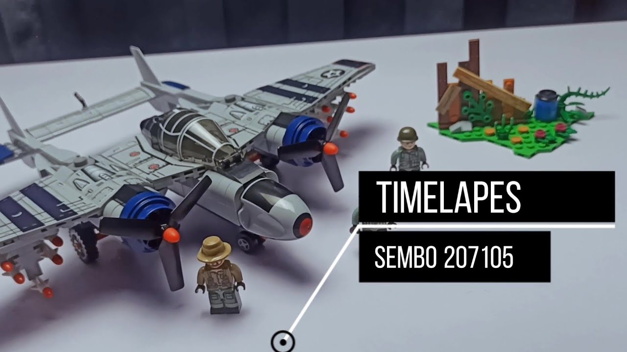[TIMELAPES] SEMBO 207105 P38 FIGHTER AIRCRAFT