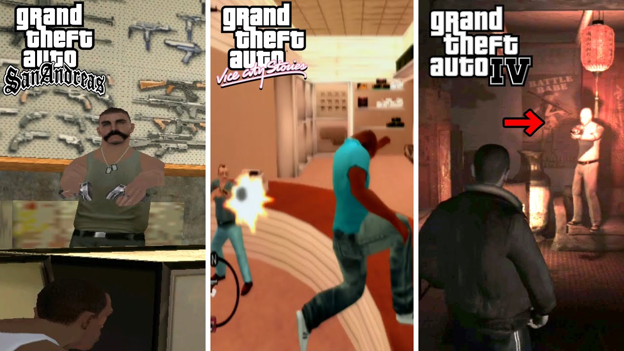 【GTAまとめ】シリーズごとの武器屋の反撃（ワーストは...）