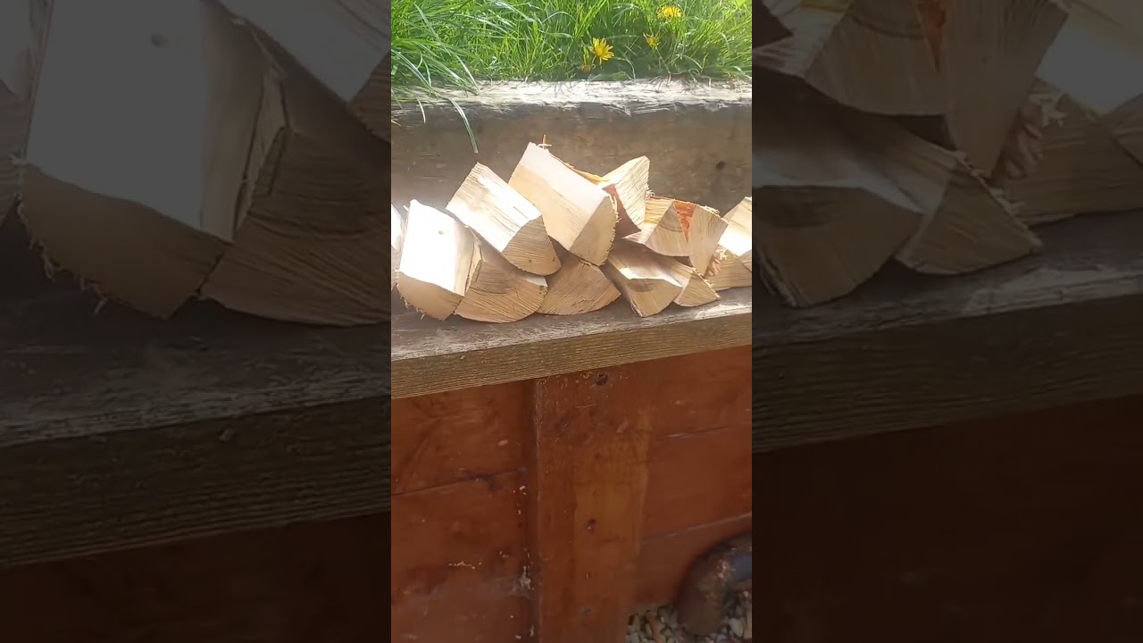 some apple wood and cherry wood ready for some smoking on the bbq 