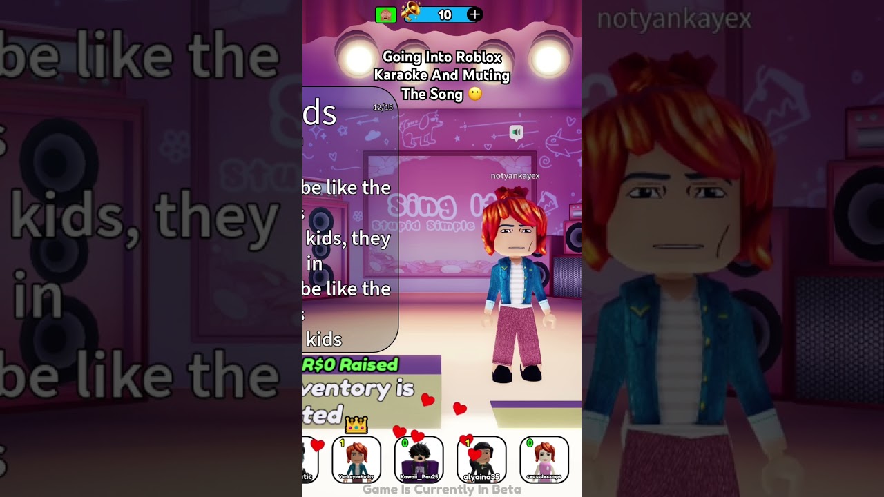 Going Into Roblox Karaoke And Muting The Song 😶| #roblox #games #karoke #funny
