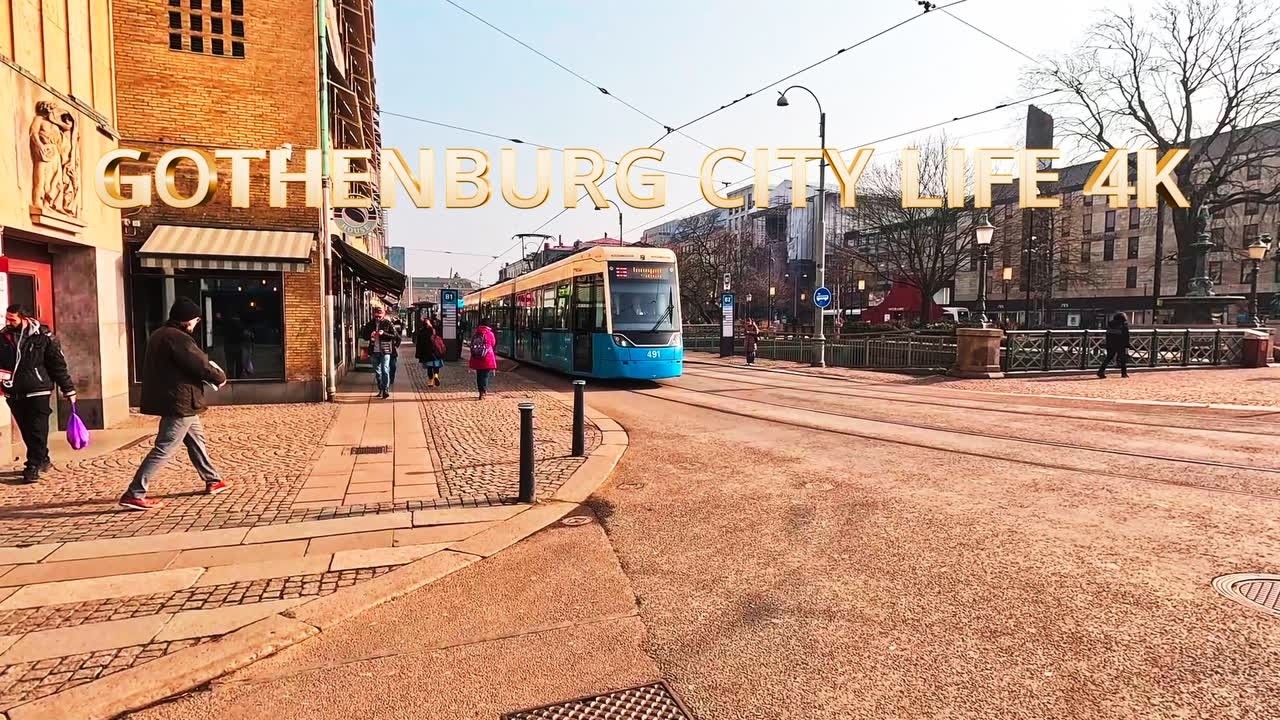 Gothenburg Sweden 4K 🇸🇪 Walking Through Central Gothenburg  Saluhallen & Brunnsparken City Life
