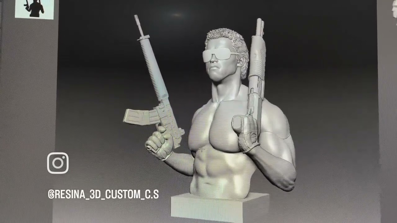 The terminator busto 3d