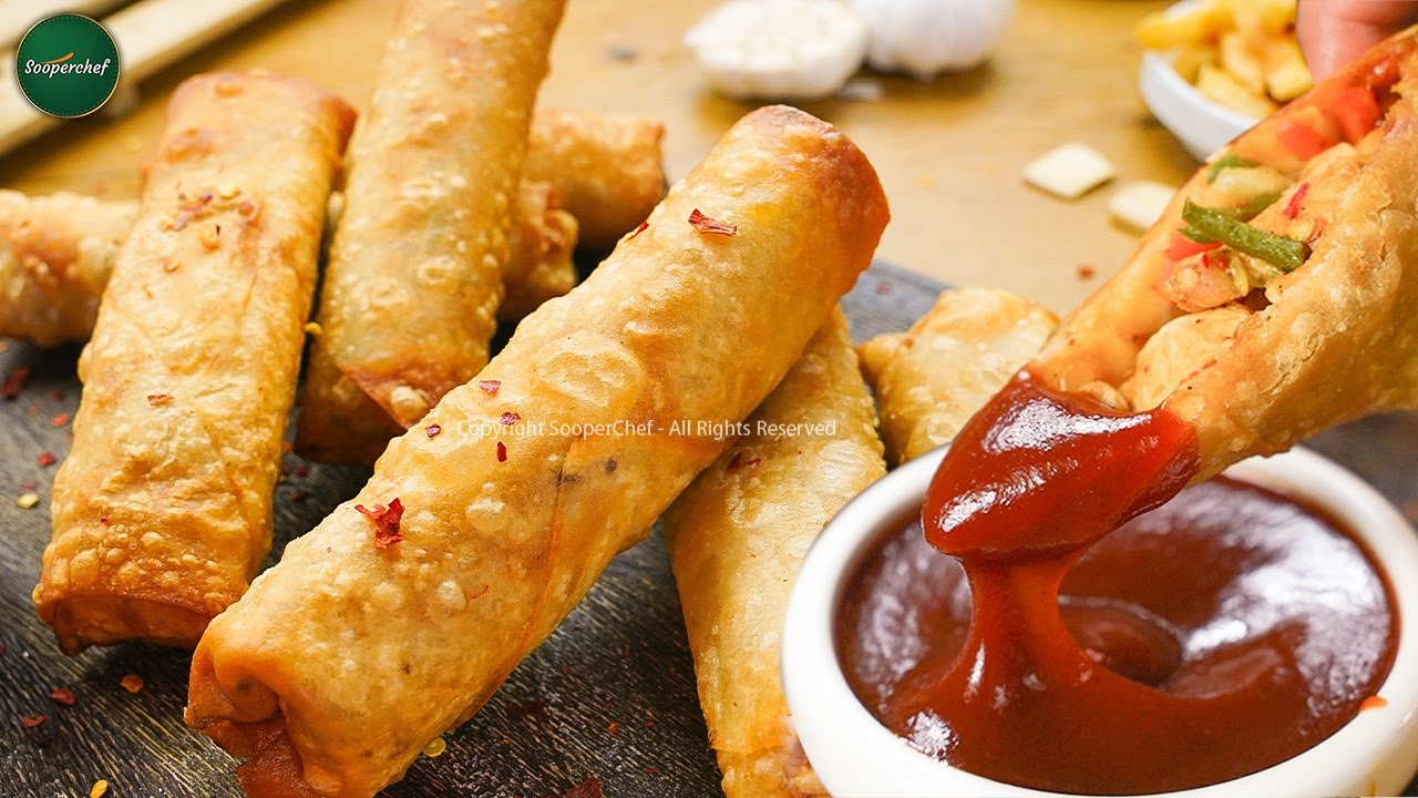 Perfect for Ramadan Iftar: Tasty Schezwan Spring Rolls Recipe by SooperChef