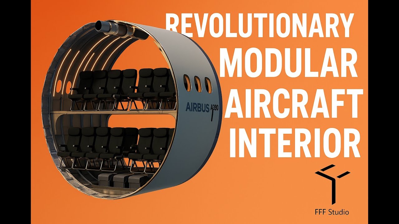Revolutionizing Aircraft Interiors: Modular Airbus A350 Design Explained (Blender 3D)