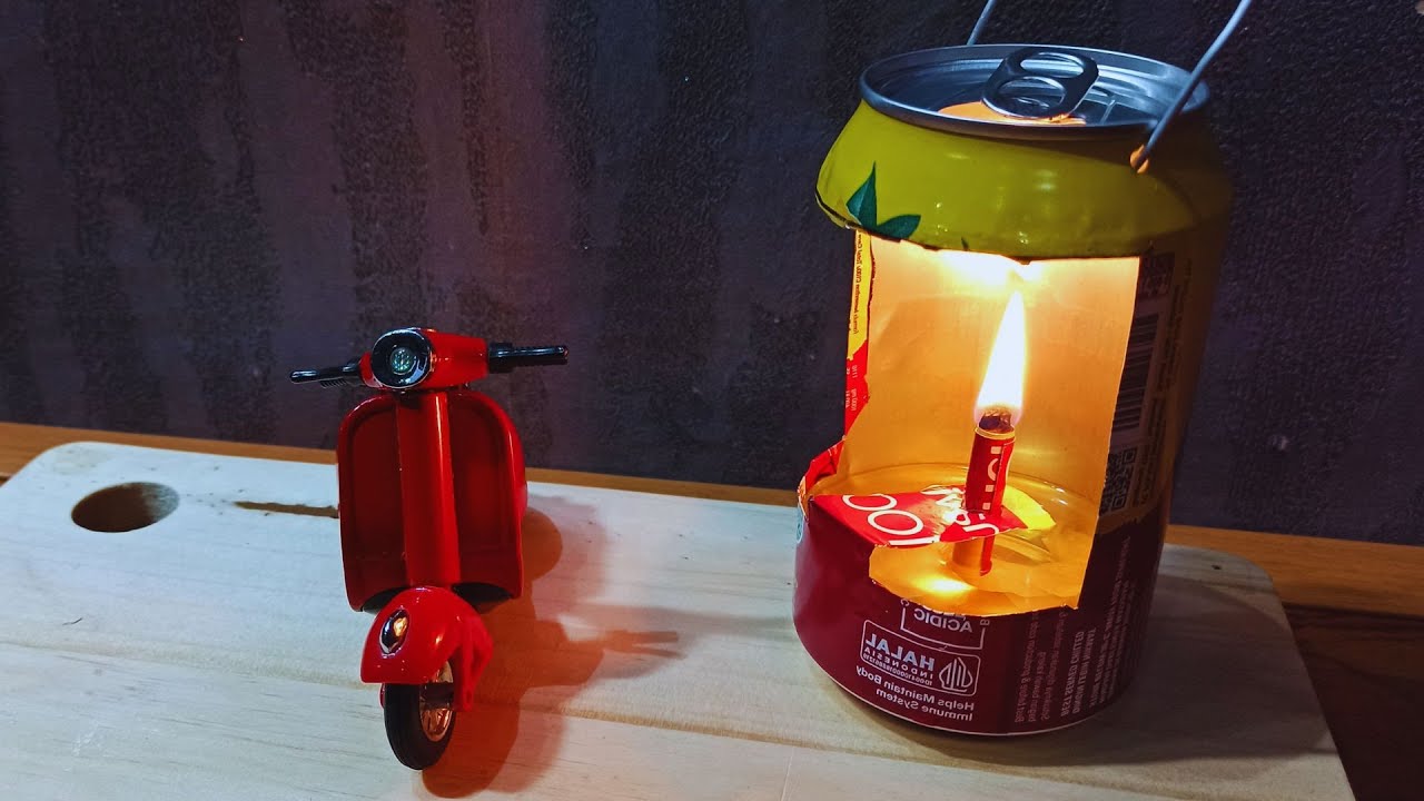 DIY Oil Lamp From a Soda Can
