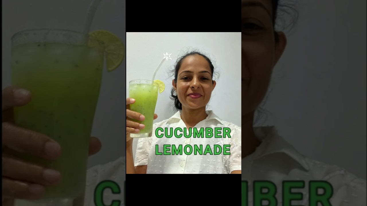 Refreshing Cucumber 🥒 Lemonade | Summer Drink Recipe 🍋#healthydrink