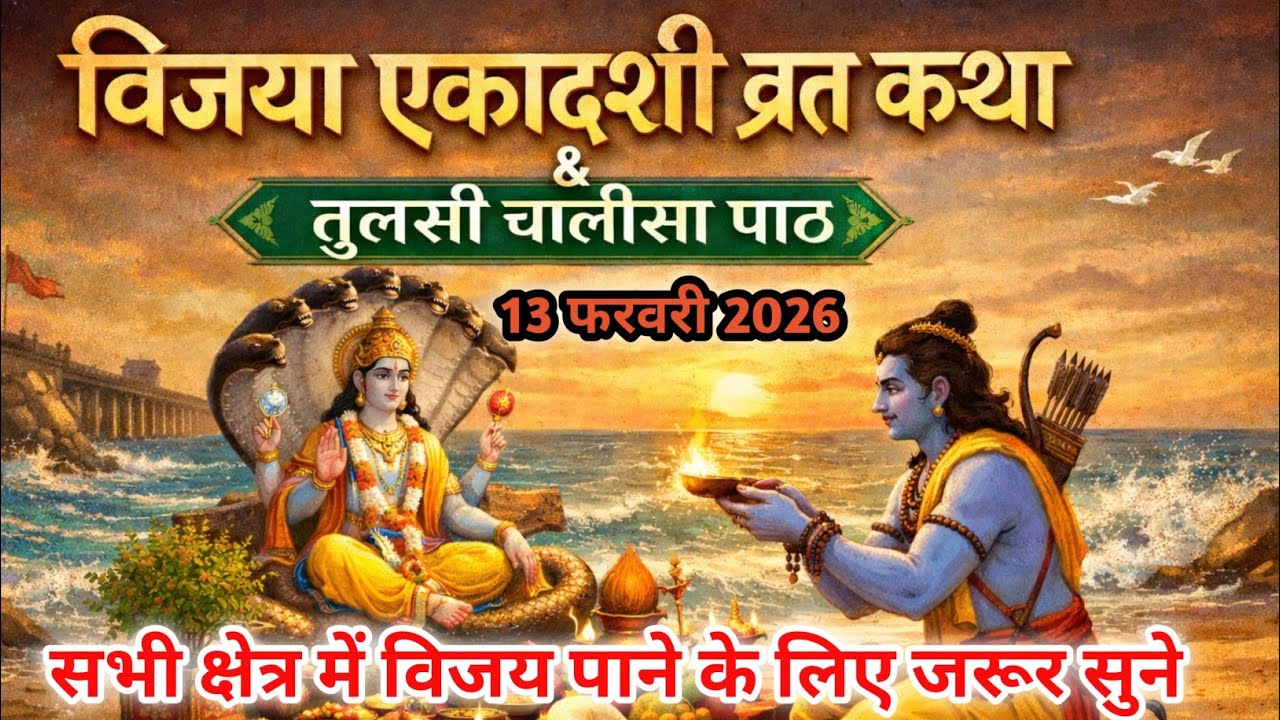 विजया एकादशी व्रत कथा 2026 | Vijaya Ekadashi Vrat Katha | Ekadashi Vrat Katha |तुलसी चालीसा पाठ