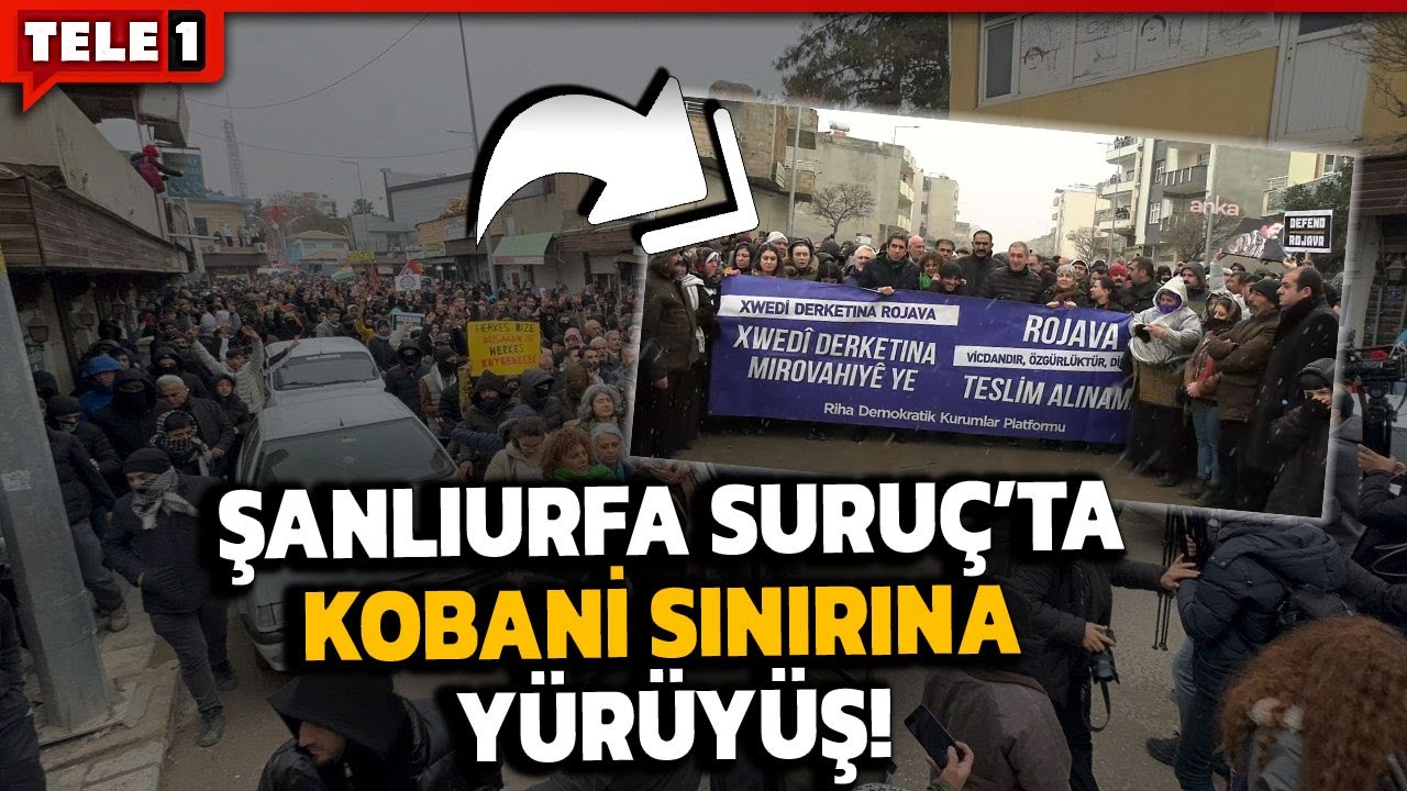 SURUÇ'TA KOBANİ SINIRINA YÜRÜYÜŞ! DEM Partili Bakırhan da alanda...