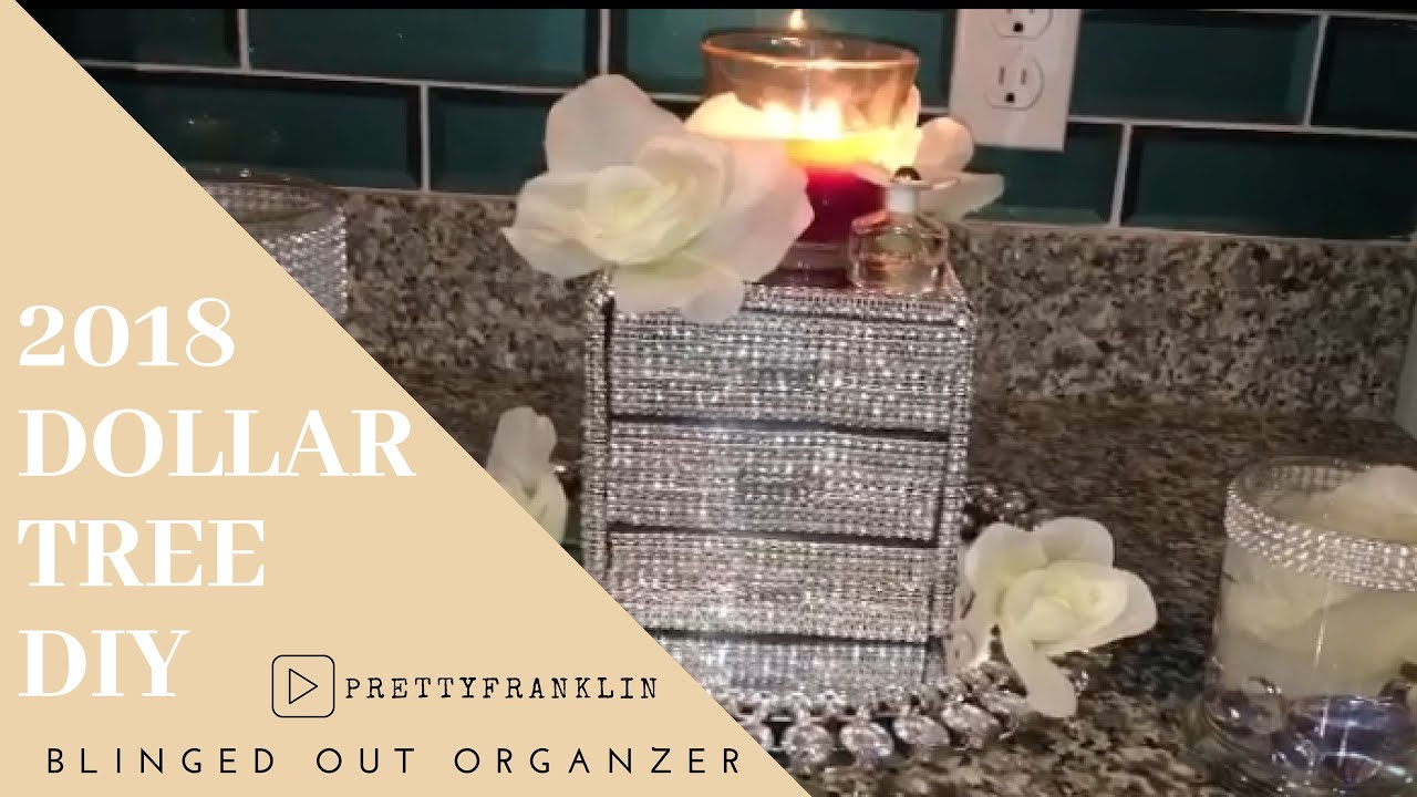 DOLLAR TREE DIY | Blinged out 3 drawer organizer