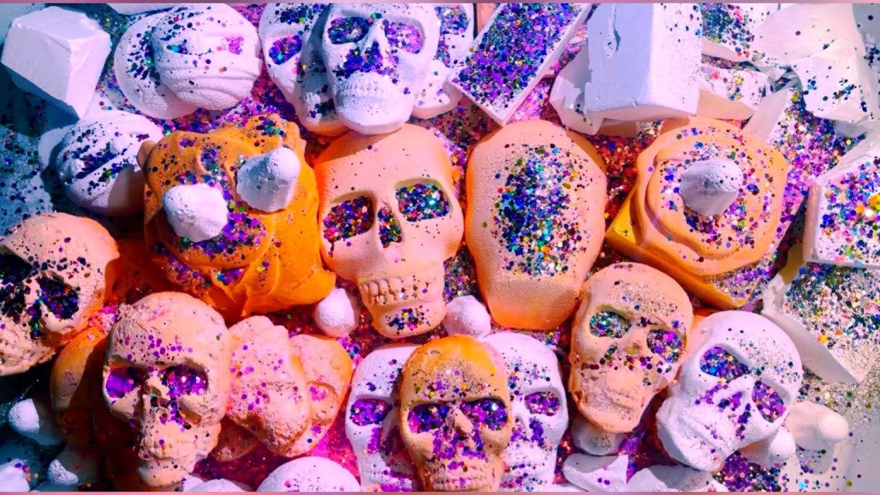 Dia De Los Muertos Mass Crush - Powdery Reforms & Crispy Chunks 🧡💀🩷 | Gym Chalk ASMR