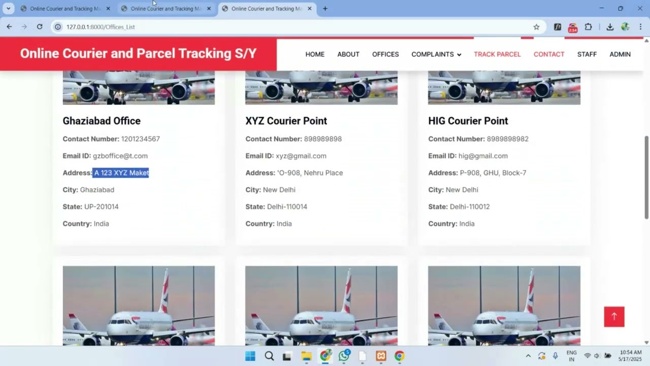Online Courier and Parcel Tracking System using Python Django | PythonCodeverse