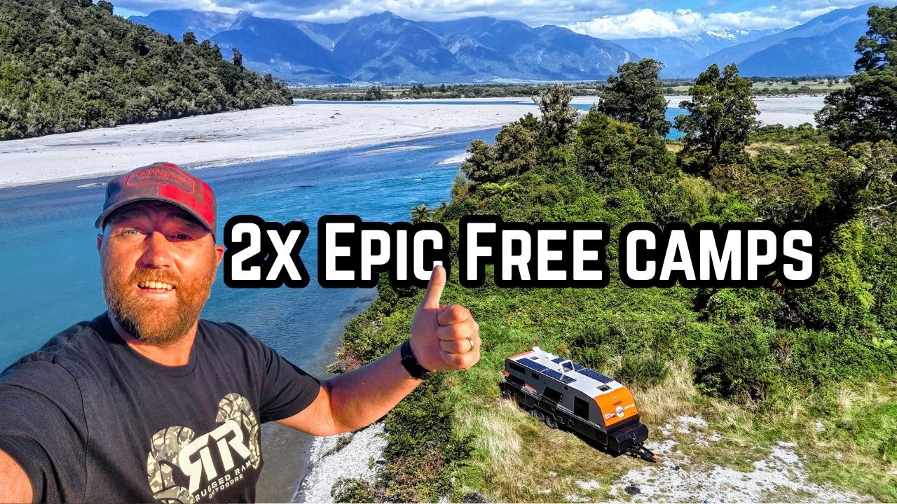 Wild camping - glacial rivers, Dolphins, Off grid living in New Zealand.