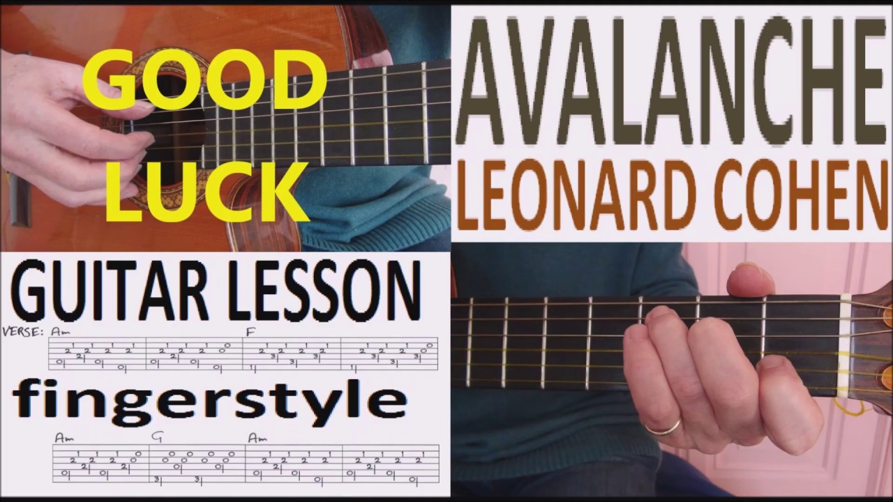 AVALANCHE - LEONARD COHEN fingerstyle GUITAR LESSON