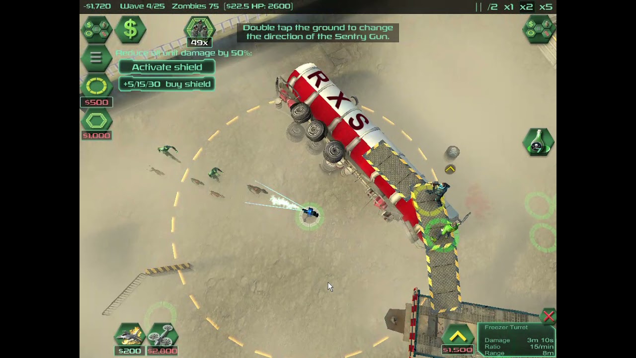 Zombie Defense Toxic and Frostbite