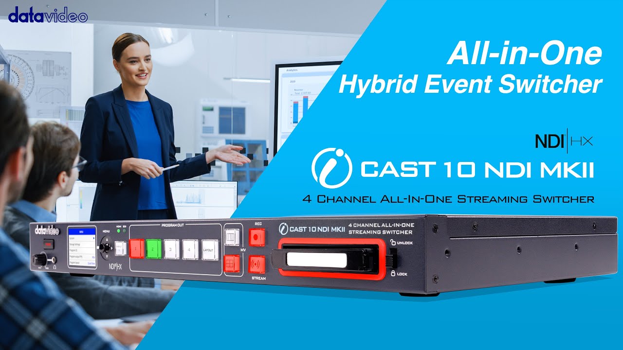 【Official】 Datavideo iCAST 10NDI MARK II 4-Channel All-in-one Streaming Switcher Top 6 Features