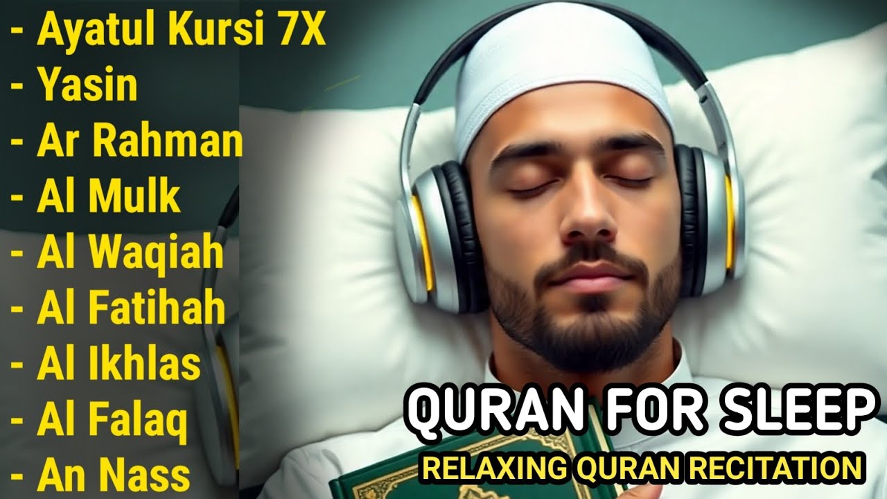 Peaceful Qur'an for deep sleep | Ayatul Kursi,Surah Yasin,Ar-Rahman,Al-Waqiah,Al-Mulk | By:Alaa Aqel