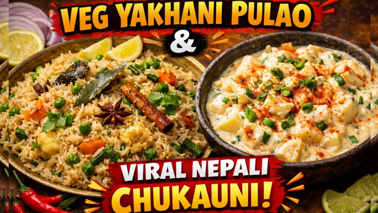 viral veg yakhani pulao with virall nepali chukuani 😋🤤
