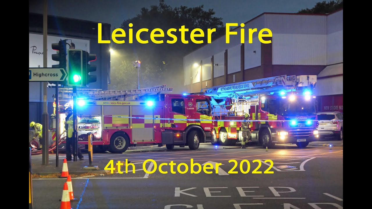 Leicester Fire at former nightclub Kyrstals Liquid Envy Printworks Church Gate Leicestershire Fire