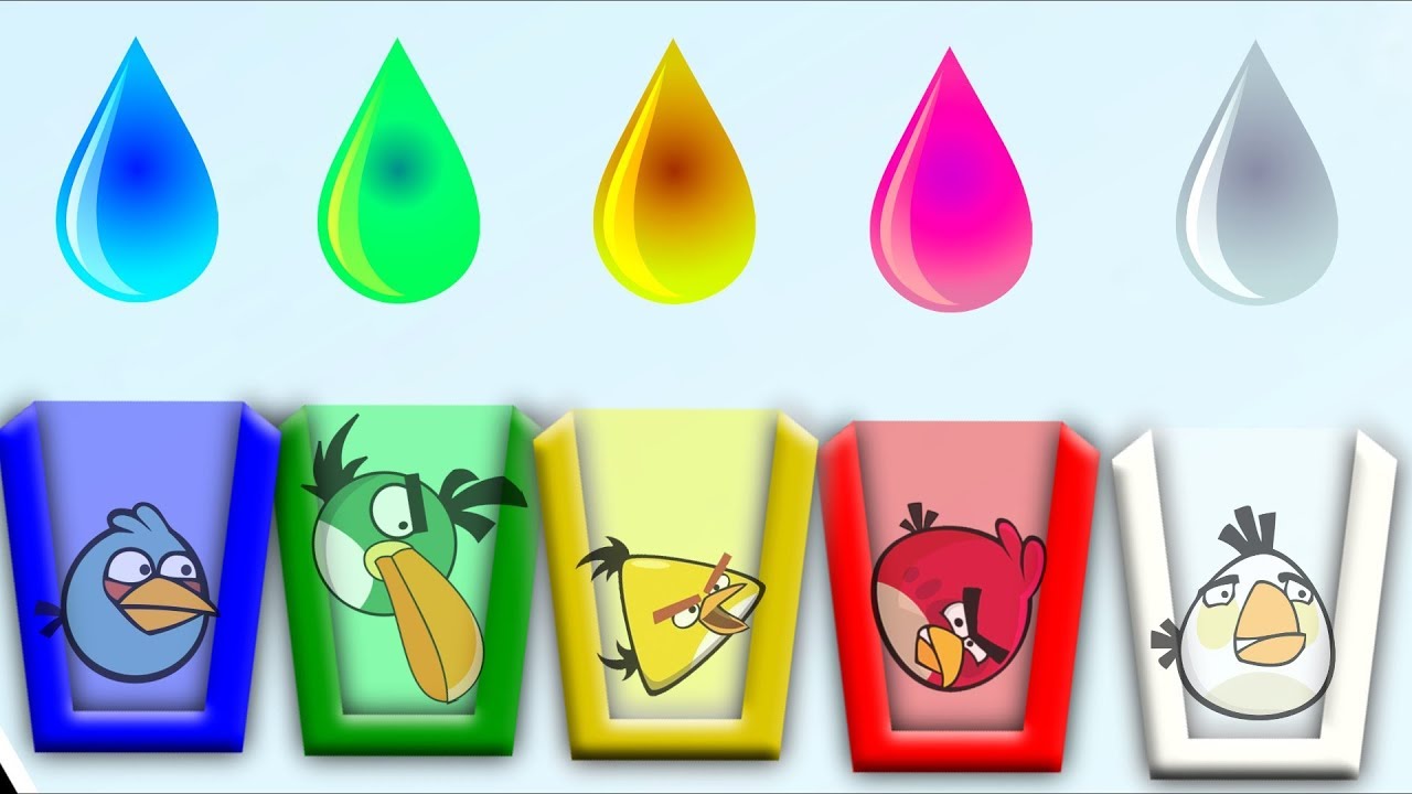 Angry Birds Drink Water 2 - SHOOT ALL BIRDS INTO COLOR CUP OF WATER