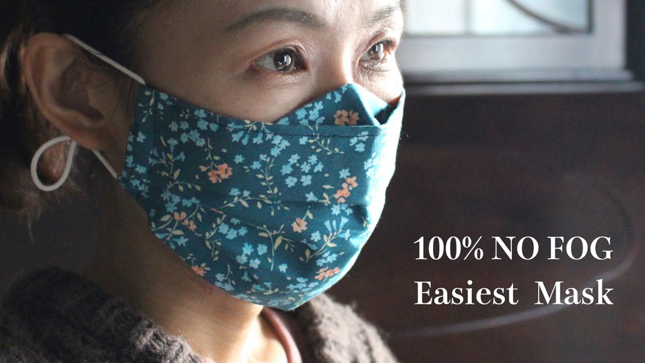 NO FOG NO WIRE｜Easiest Pleated Face Mask Sewing Tutorial -  FREE SIZE｜DIY Mask for beginner