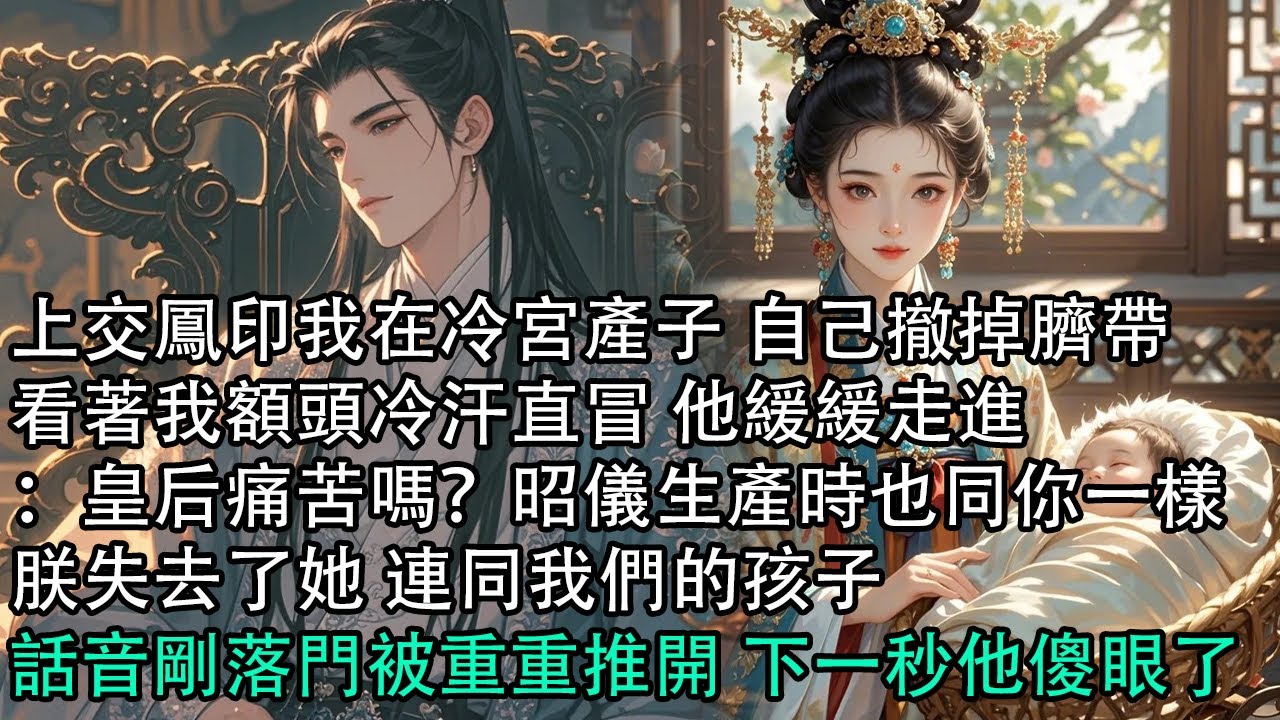 【一口氣看完】上交鳳印我在冷宮產子 自己撤掉臍帶，看著我額頭冷汗直冒 他緩緩走進：皇后痛苦嗎？昭儀生產時也同你一樣，朕失去了她 連同我們的孩子，話音剛落門被重重推開 下一秒他傻眼了