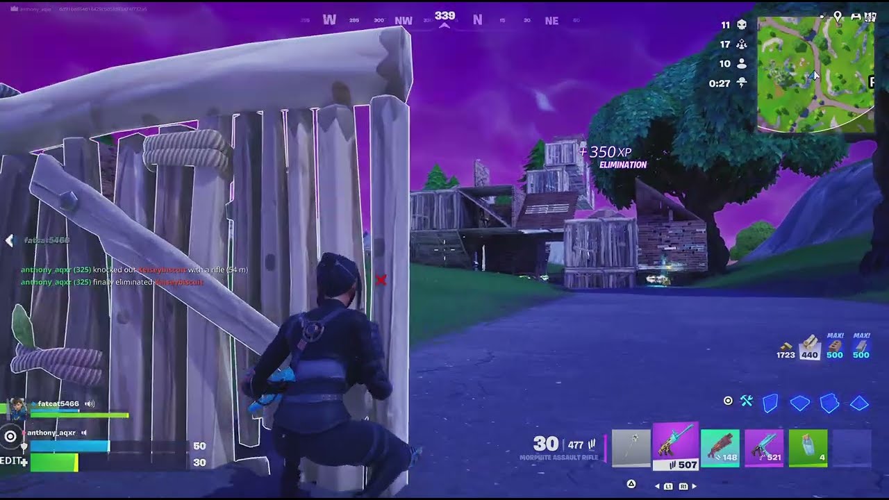 Playing Fortnite reload