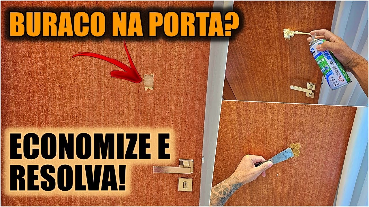 COMO TAMPAR BURACO EM PORTA DE MADEIRA: Rápido e Fácil!