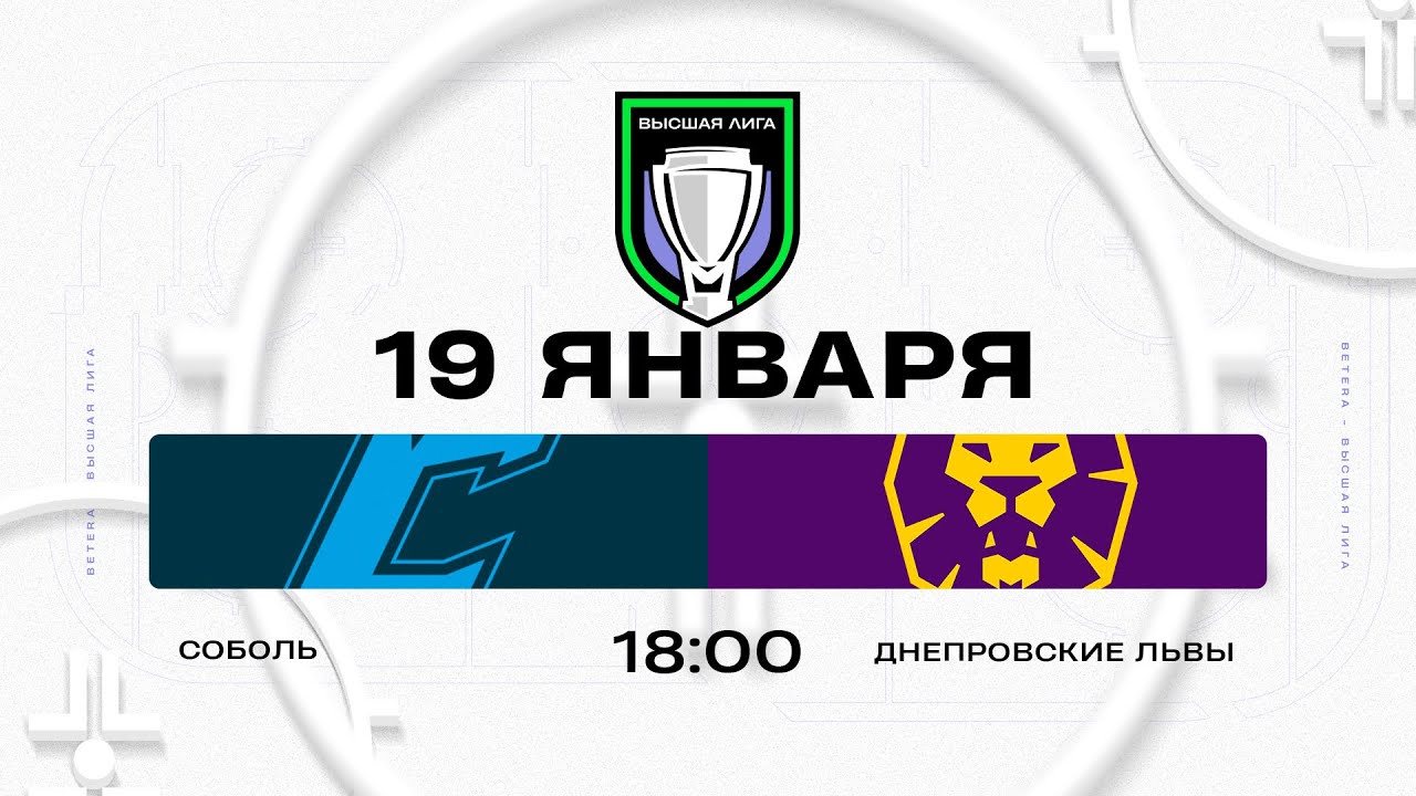 Соболь - Днепровские львы | 19.01.2026 | Высшая лига | Прямая трансляция