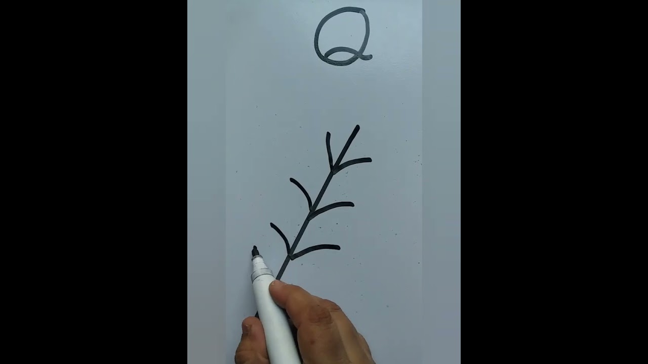 Draw Q for quill easy drawing/#easy #drawing #quil #viralvideo #shortsviral/Haa-Meem 4science
