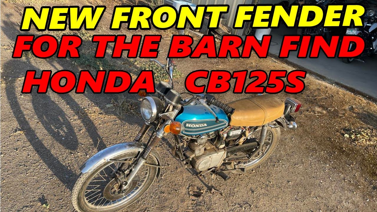 Установка переднего крыла на мой Honda CB125S 1975 года выпуска.
