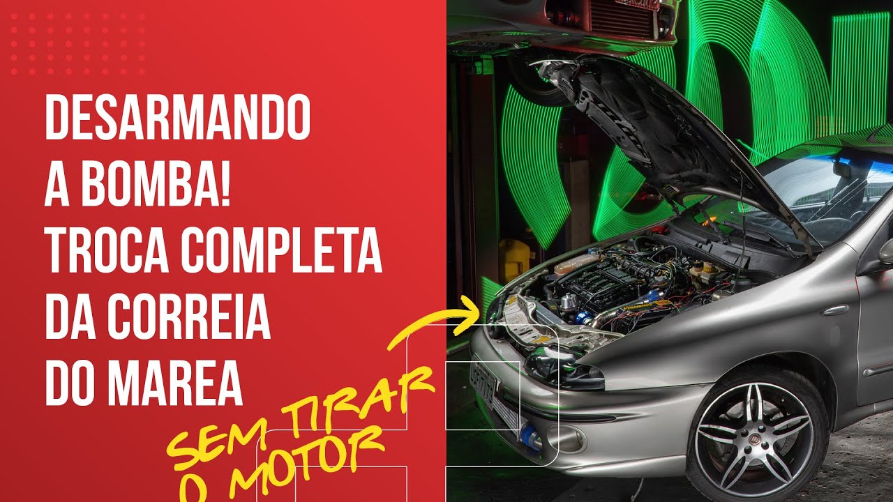 DESARMANDO A BOMBA! GUIA COMPLETO DA TROCA DA CORREIA DO MOTOR FIVETECH DOS FIAT MAREA!