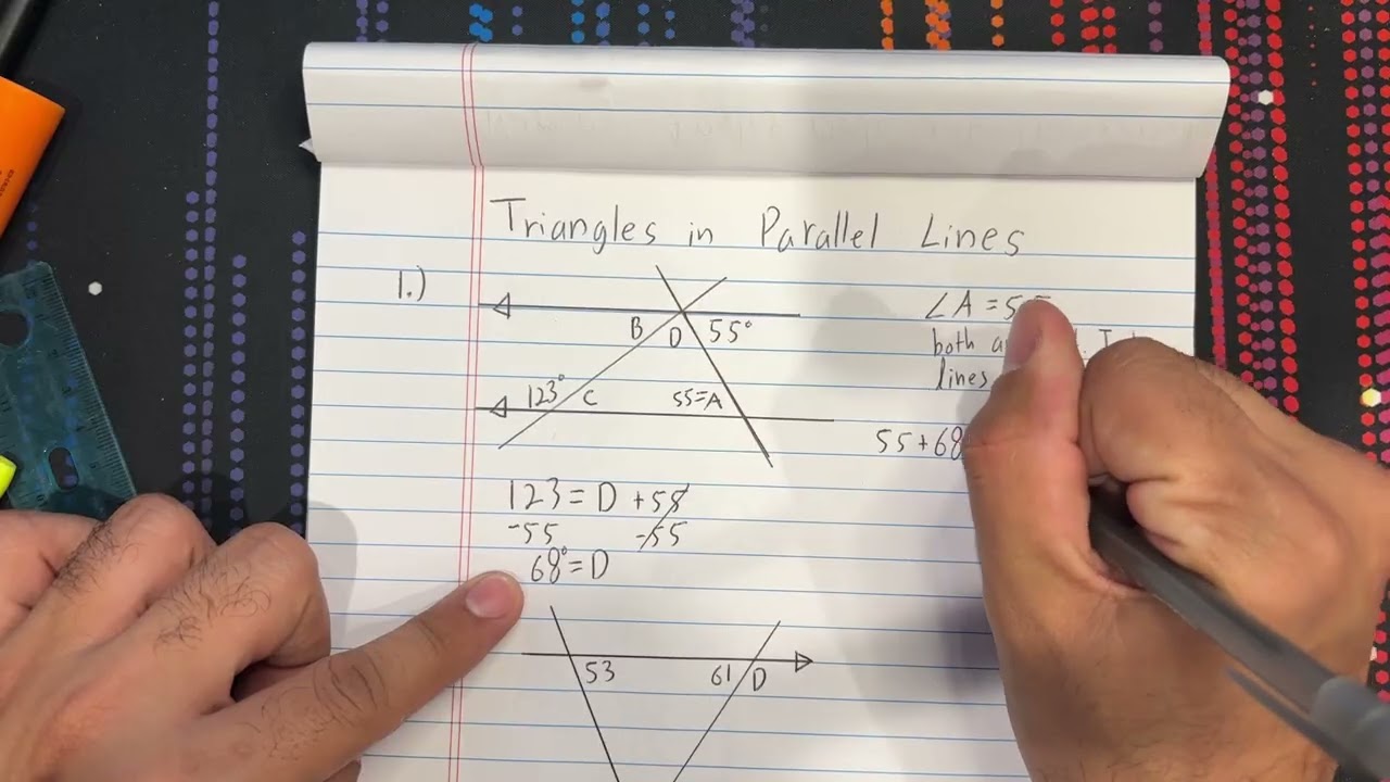 Triangles Inside Parallel Lines: 2 Examples