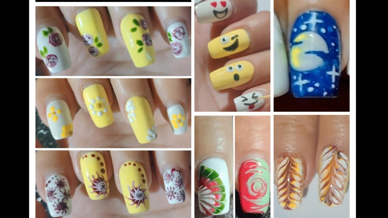 More than 10 Easy Nail Art - Top 10 DIY Nail Design for Beginners - Step by step Nail tutorial