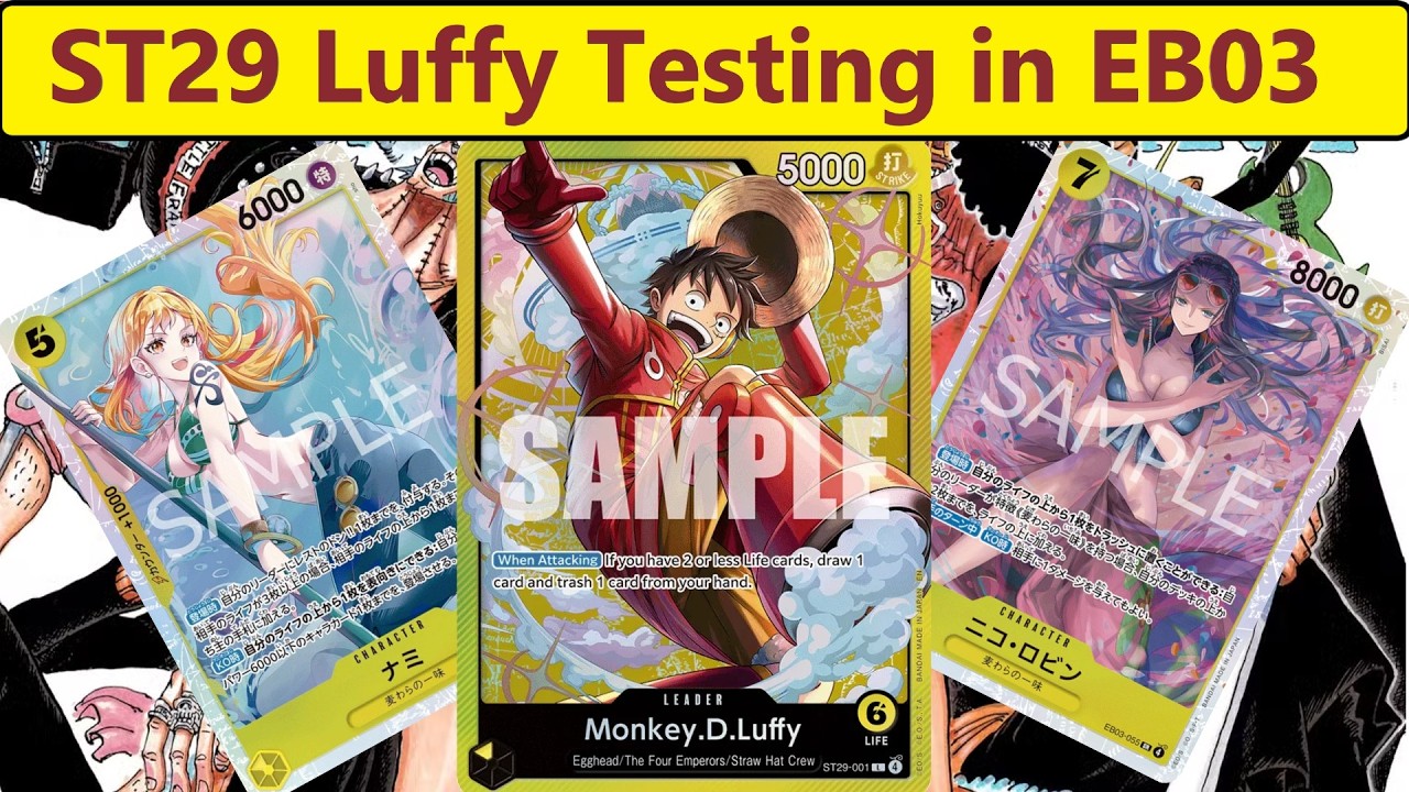 EB03 ST 29Luffy Gameplay vs sugar, PKatakuri, GR Luffy, Blackbeard, Kaido