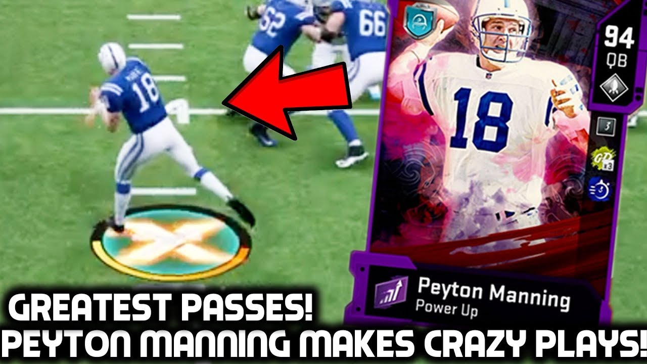 PEYTON MANNING MAKES CRAZY PASSES! INSANE TOUCHDOWN PLAYS! Madden 20 Ultimate Team