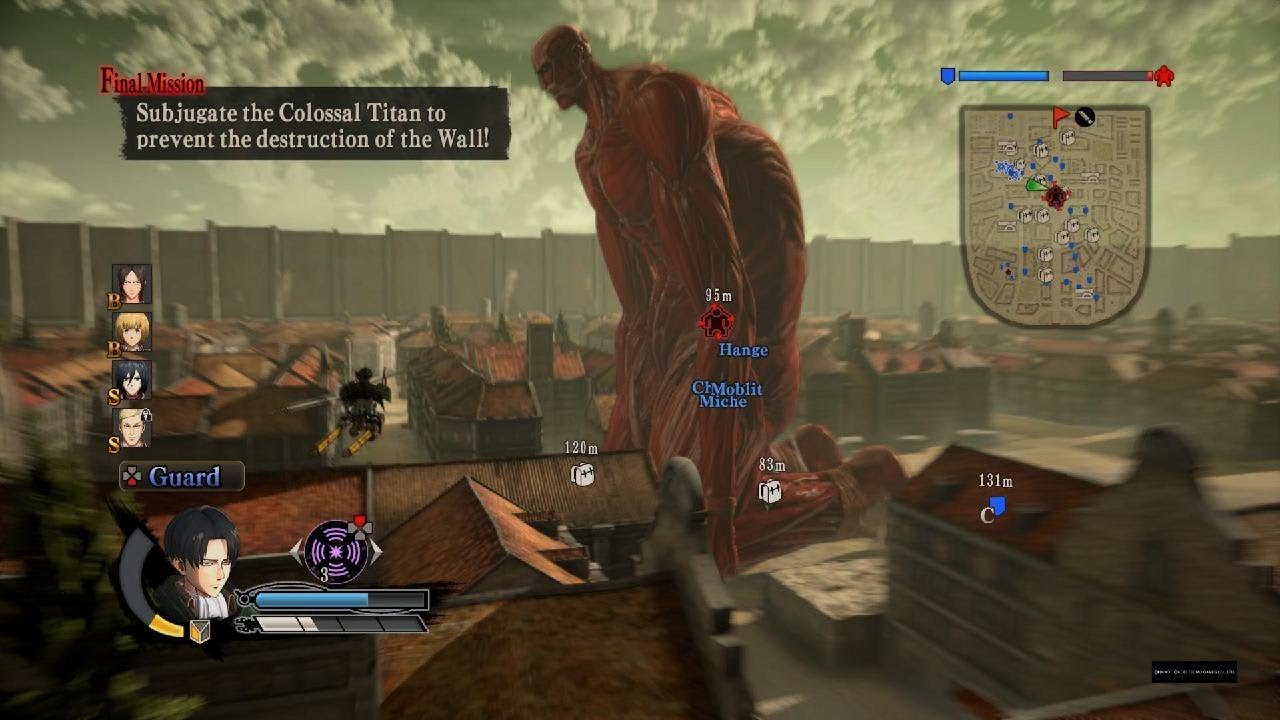 A.O.T. Wings of Freedom: Colossal Titan, Reiner and Dire Titan +LAST BATTLE+ - PS5