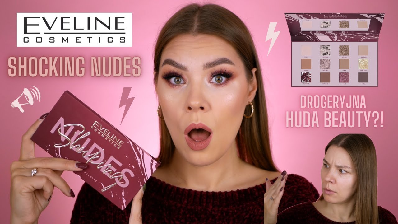 TEST palety SHOCKING NUDES z EVELINE! 💕 Drogeryjna HUDA BEAUTY?! 😱