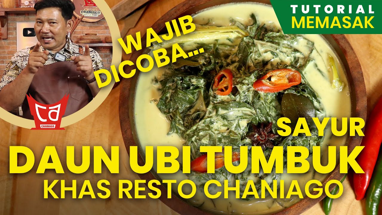 Resep DAUN UBI TUMBUK khas Restoran Padang Chaniago - UDA AWAL