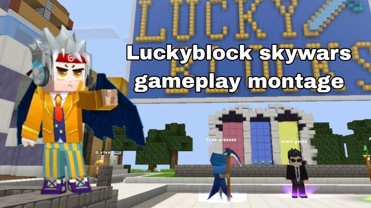 Blockman Go | LUCKYBLOCK SKYWARS GAMEPLAY MONTAGE