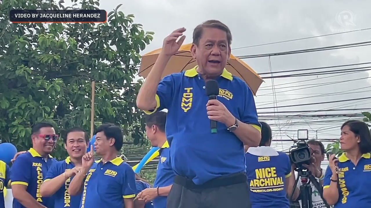 Former Cebu City mayor Tomas Osmeña speaks at Bando Osmeña-Pundok Kauswagan's campaign kickoff
