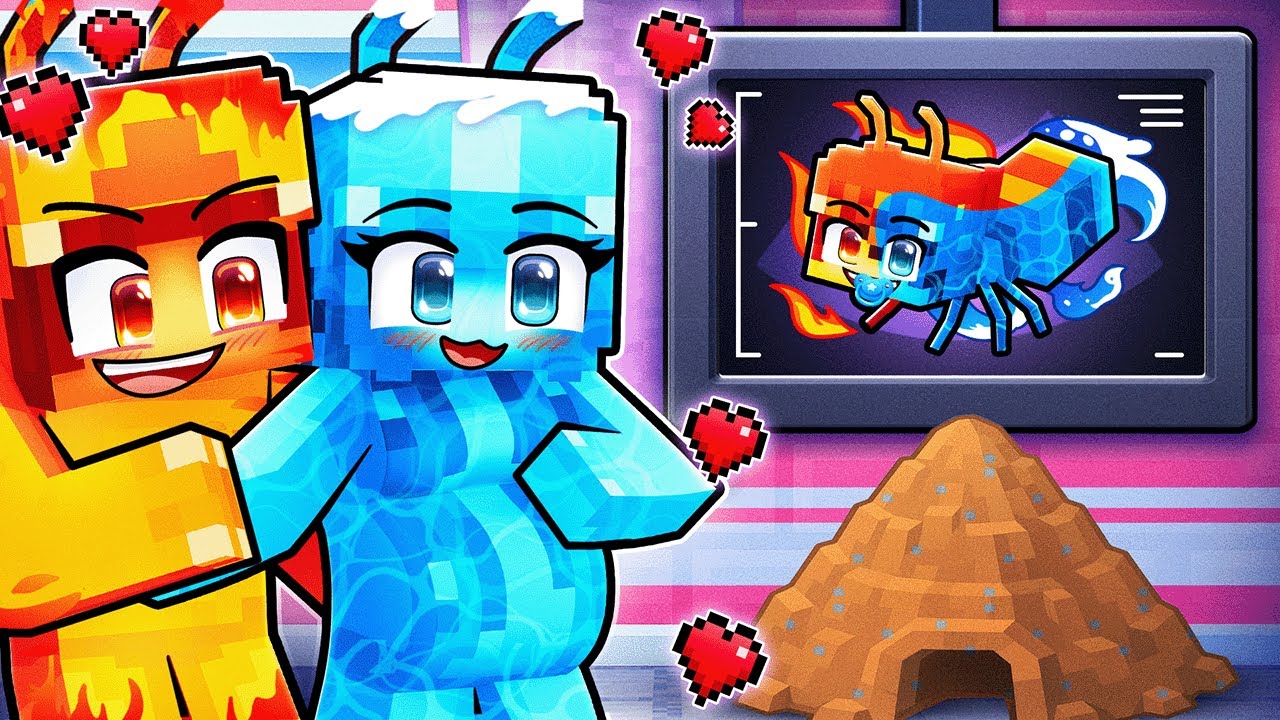 Fire Ant Omz and Water Ant Lily ARE HAVING A ELEMENTAL ANT BABY in Minecraft!