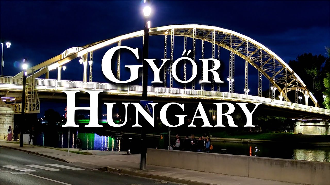 Downtown Győr and its surrounding historic places and streets - Hungary in 2021