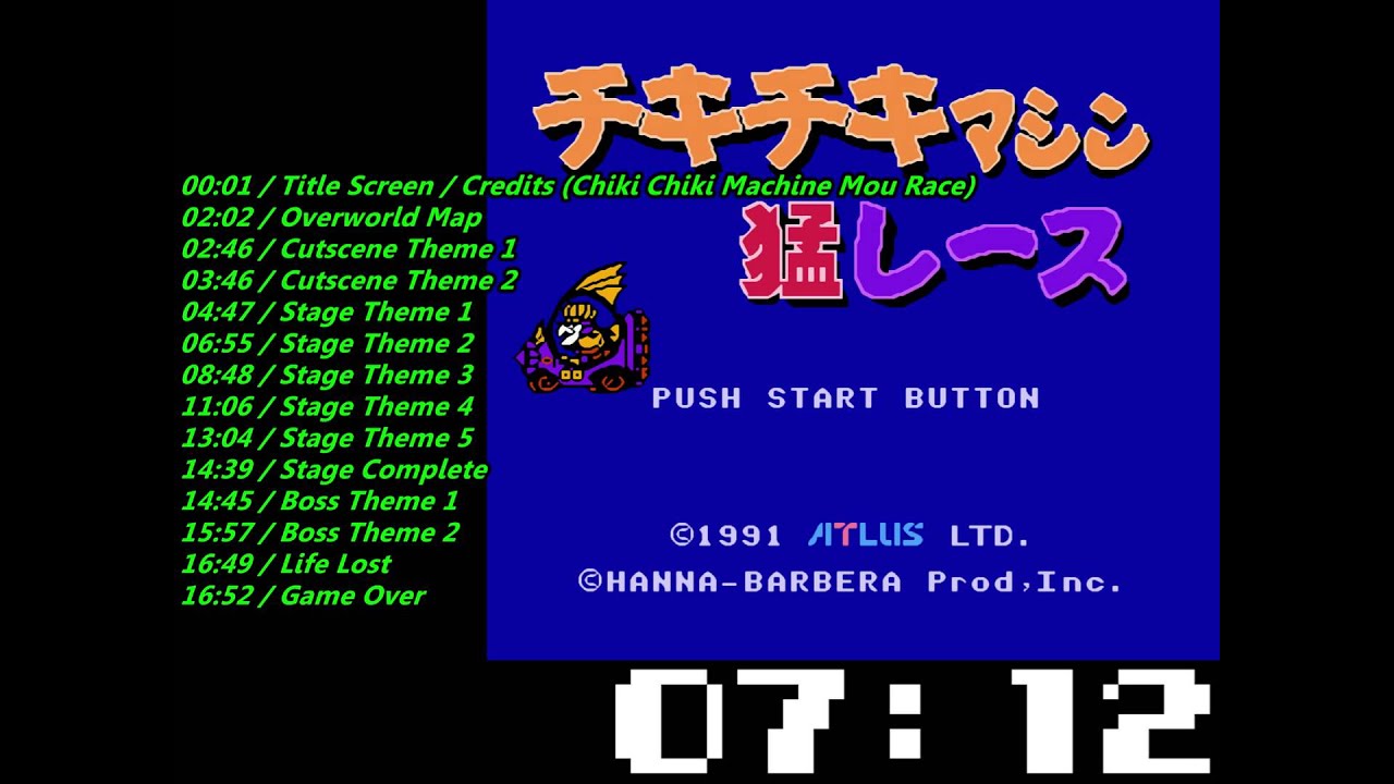 Nes Wacky Races Soundtrack