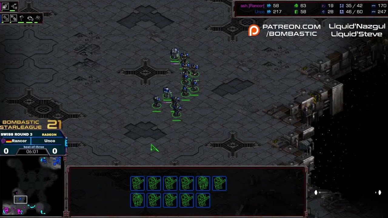 BSL 21 Hasuleauge T1 Swiss Round 3 Rancor v Unco game 1