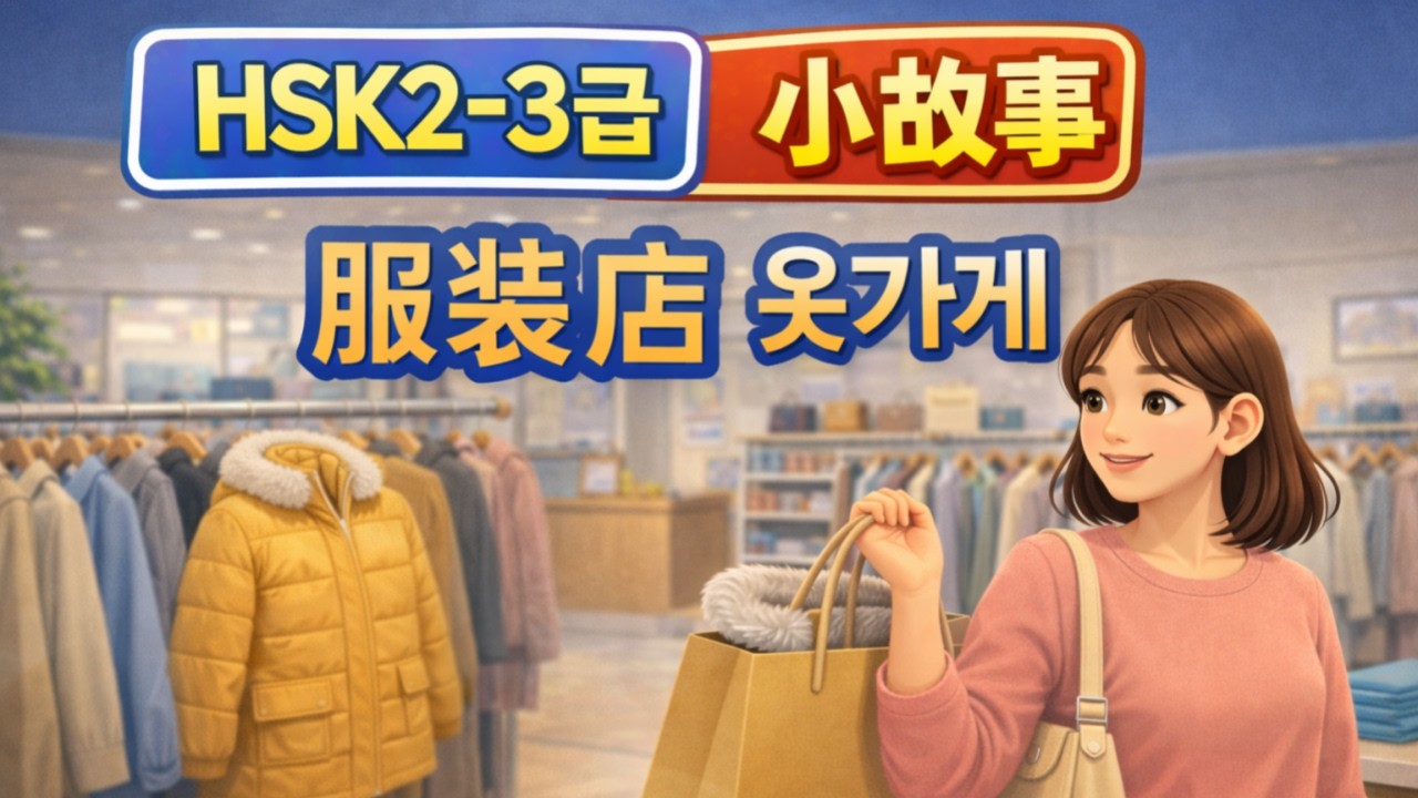 중국어 초급 듣기 연습 | HSK 2–3급 짧은 이야기 | 服装店 옷가게 | 하루 5분 중국어