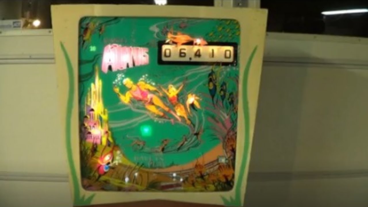 ATLANTIS PINBALL MACHINE - BY GOTTLIEB 1975